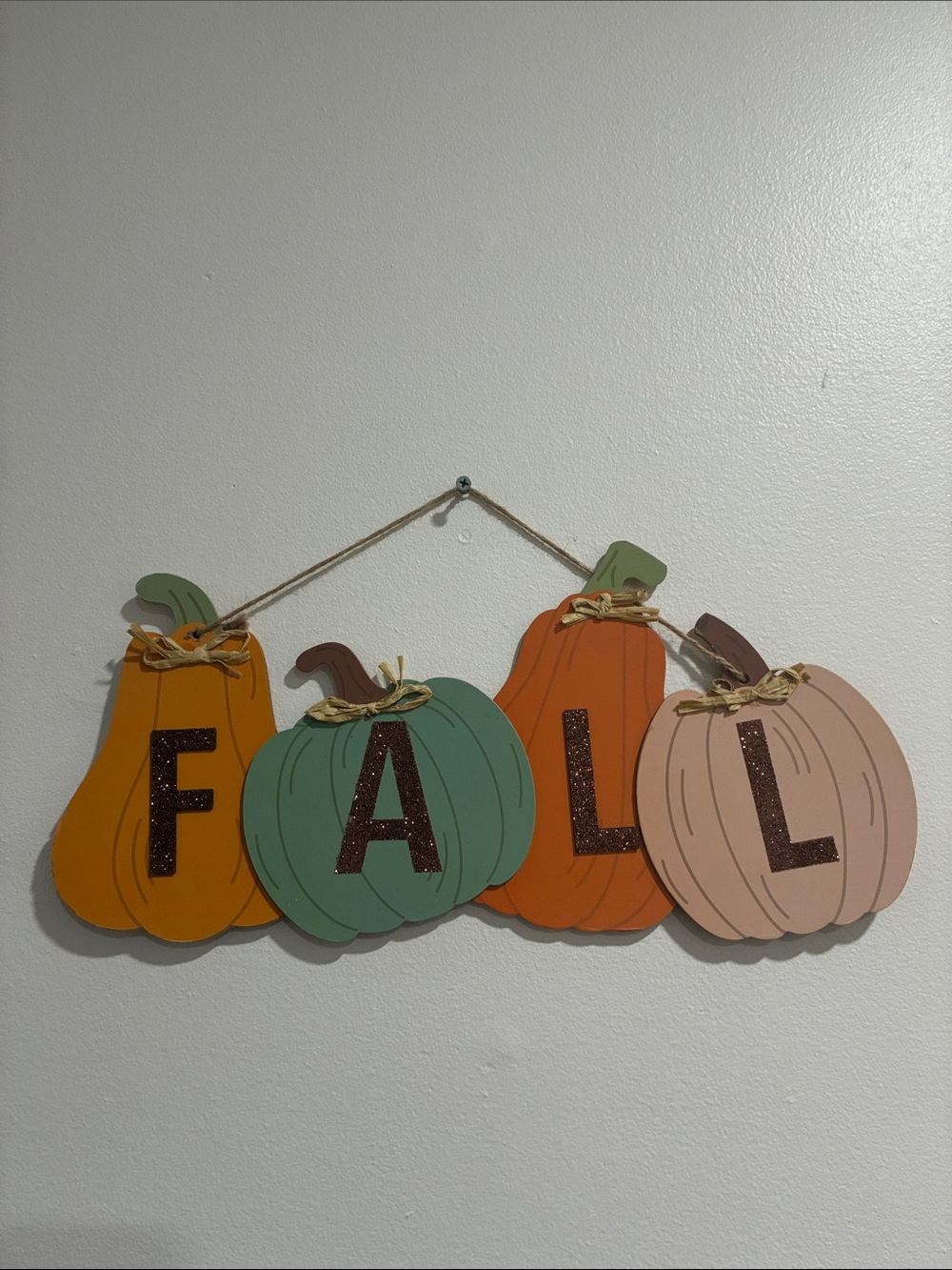 NWT- Autumn 'FALL' Pumpkin Wall Hanging Sign